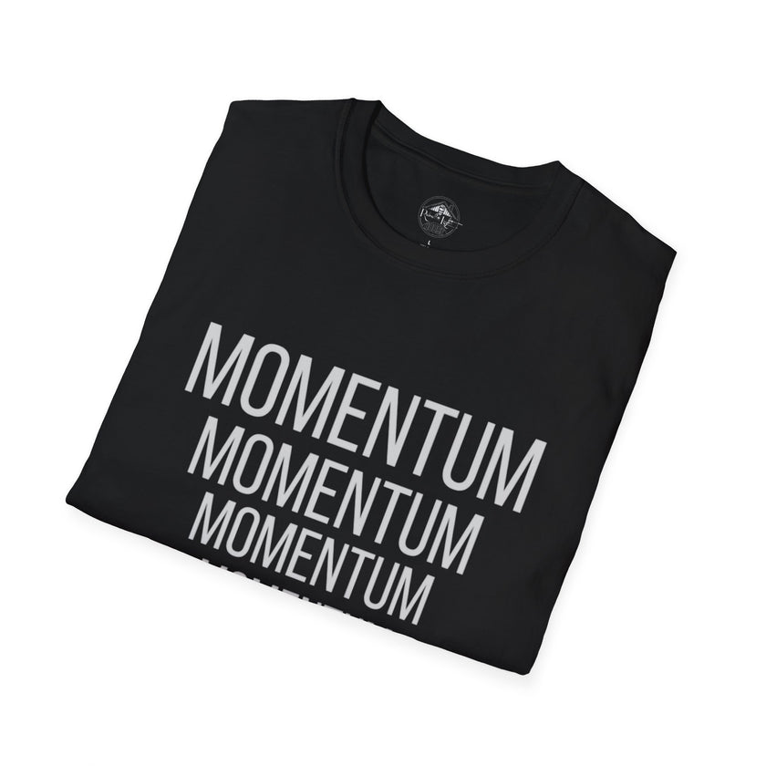 MOMENTUM — Strength or Force Gained by Motion | Rebel Light House On Demand Graphic Tee