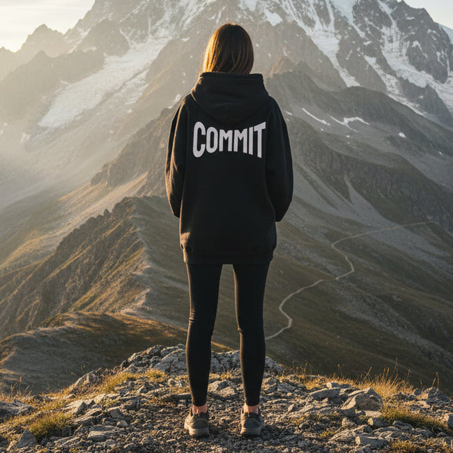 COMMIT— Keep Steady on a Course | Rebel Light House  On Demand Hoodie