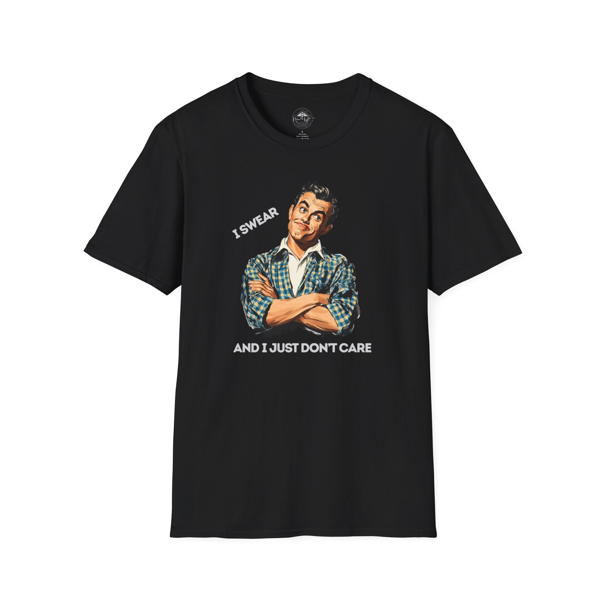 Retro Relationship- 'I Swear And I Just Don’t Care' Men's Graphic Tee