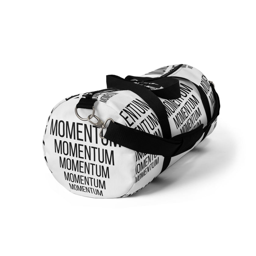 MOMENTUM— Strength or Force Gained by Motion | Rebel Light House Graphic On Demand Duffle Bag