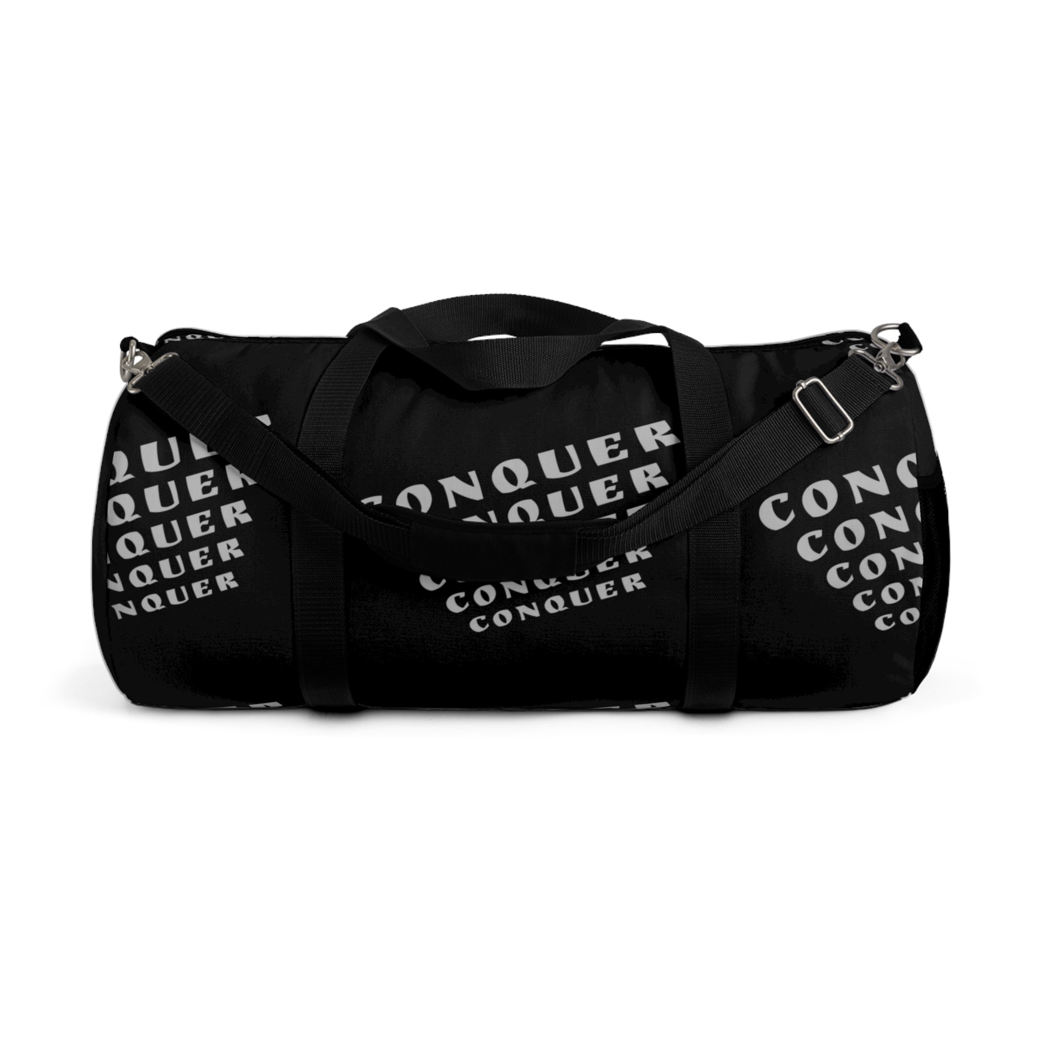 CONQUER — Overcome The Obstacles | Rebel Light House On Demand Graphic Duffle Bag