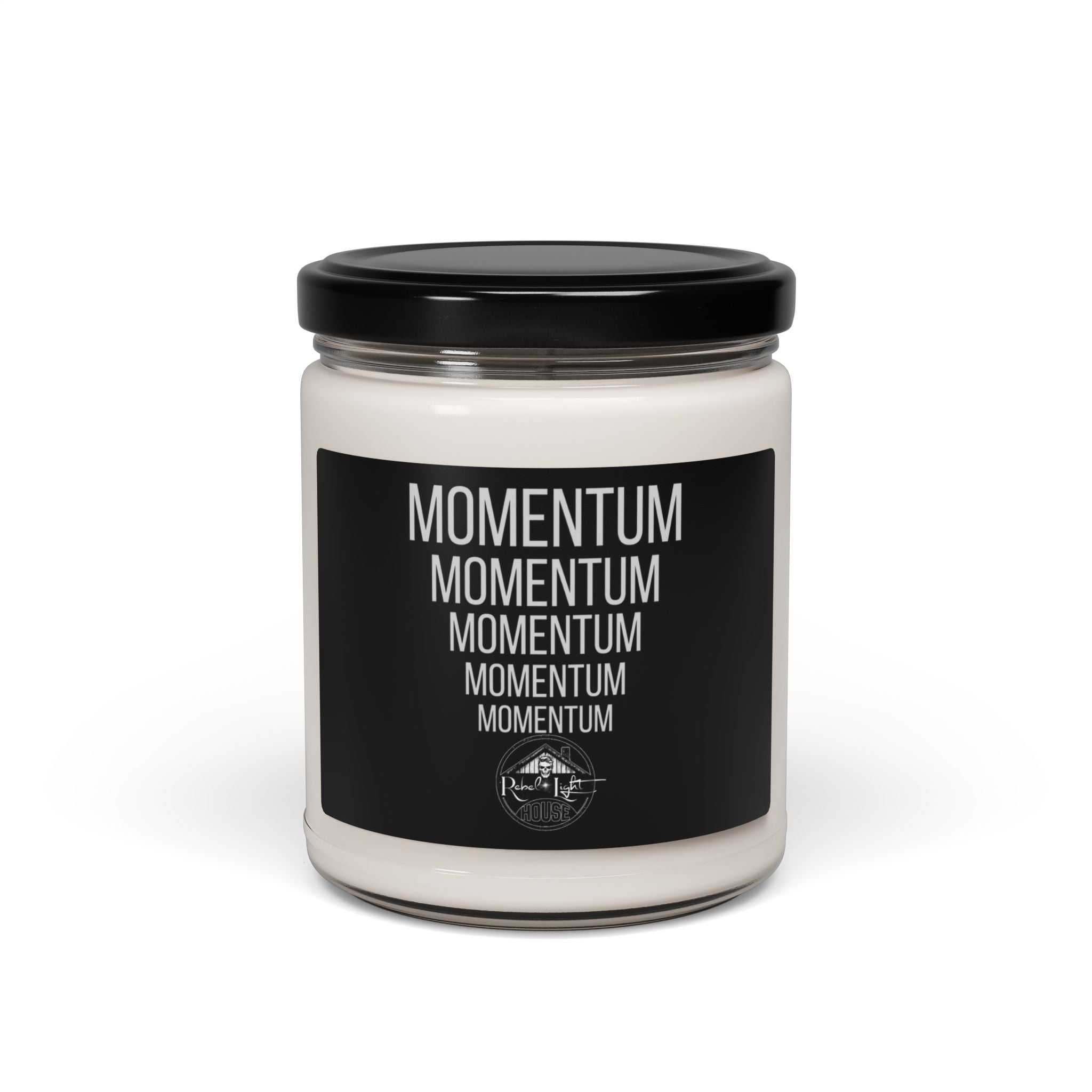 Momentum — Strength or Force Gained by Motion | Rebel Light House-Peppered Passion Fruit Scented 9oz Soy Candle