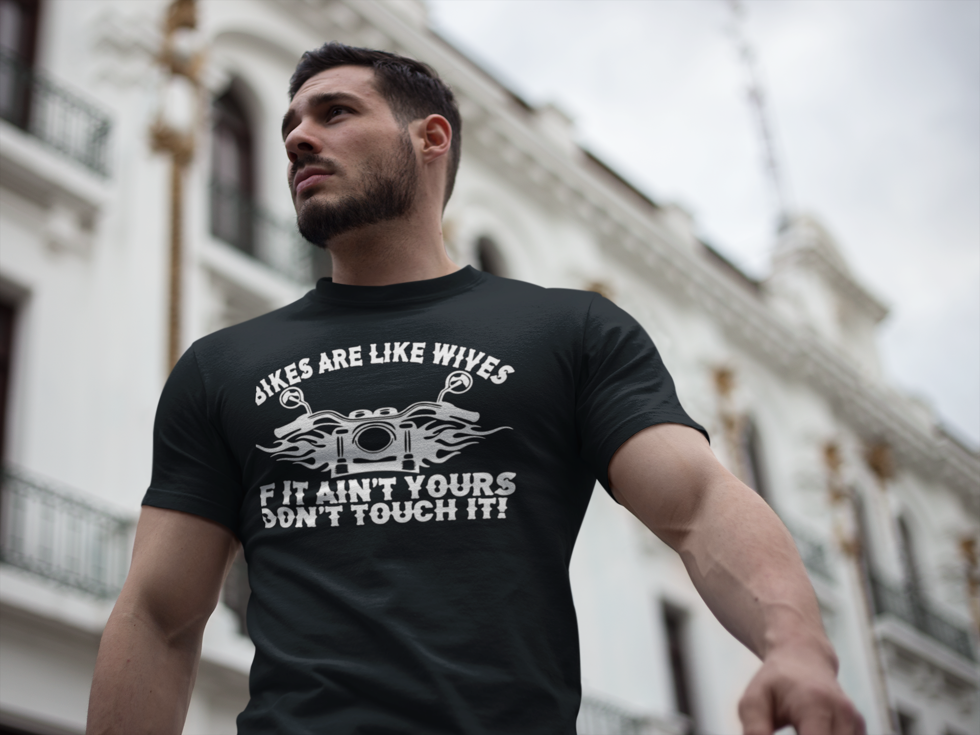 Bike Lover T-Shirt - Bikes Are Like Wives, If It Aint Yours Don't Touch It