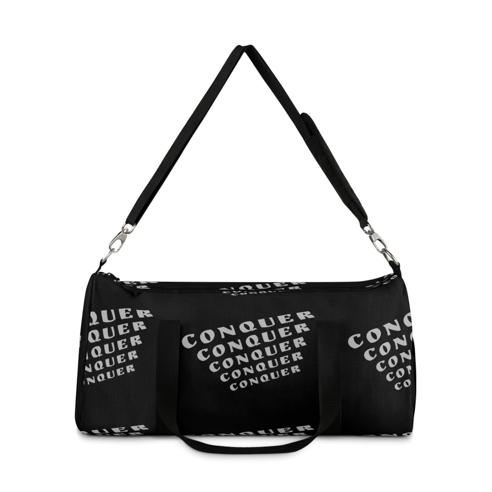 CONQUER — Overcome The Obstacles | Rebel Light House On Demand Graphic Duffle Bag