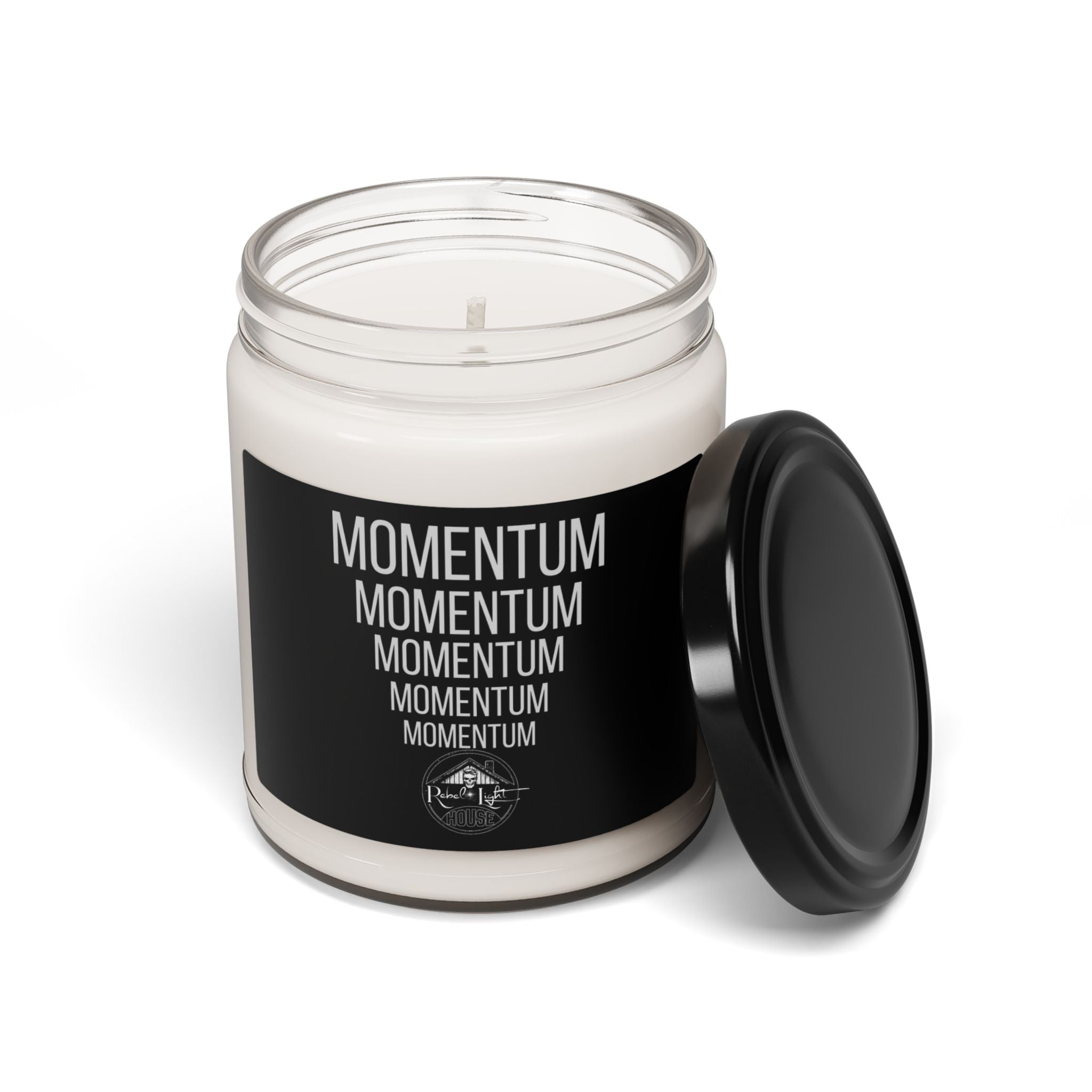 Momentum — Strength or Force Gained by Motion | Rebel Light House-Peppered Passion Fruit Scented 9oz Soy Candle