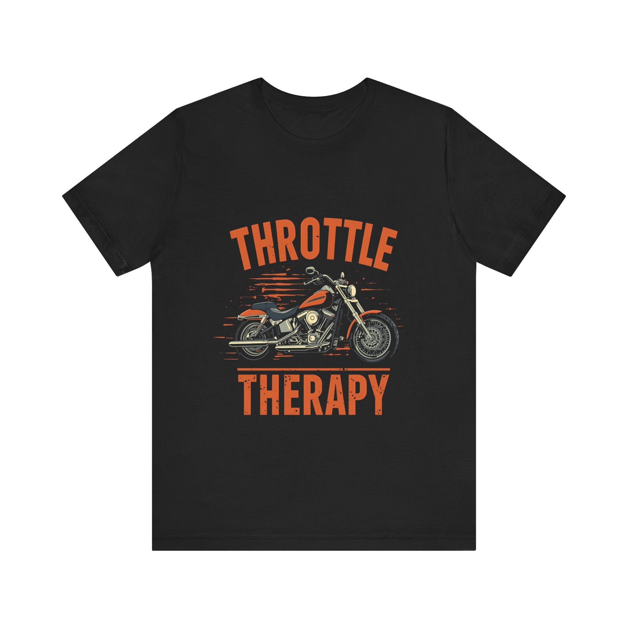 Throttle Therapy Motorcycle T-Shirt | Unisex Tee for Riders, Bikers Gift, Casual Wear, Motorcycle Enthusiast, Black Graphic Tee