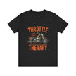 Throttle Therapy Motorcycle T-Shirt | Unisex Tee for Riders, Bikers Gift, Casual Wear, Motorcycle Enthusiast, Black Graphic Tee
