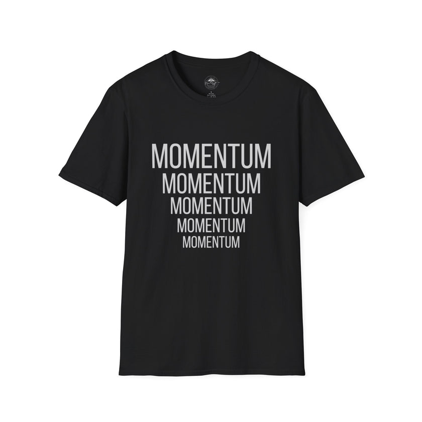 MOMENTUM — Strength or Force Gained by Motion | Rebel Light House On Demand Graphic Tee