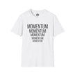 MOMENTUM — Strength or Force Gained by Motion | Rebel Light House On Demand Graphic Tee