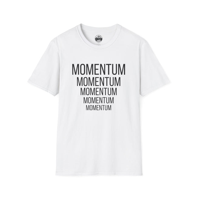 MOMENTUM — Strength or Force Gained by Motion | Rebel Light House On Demand Graphic Tee