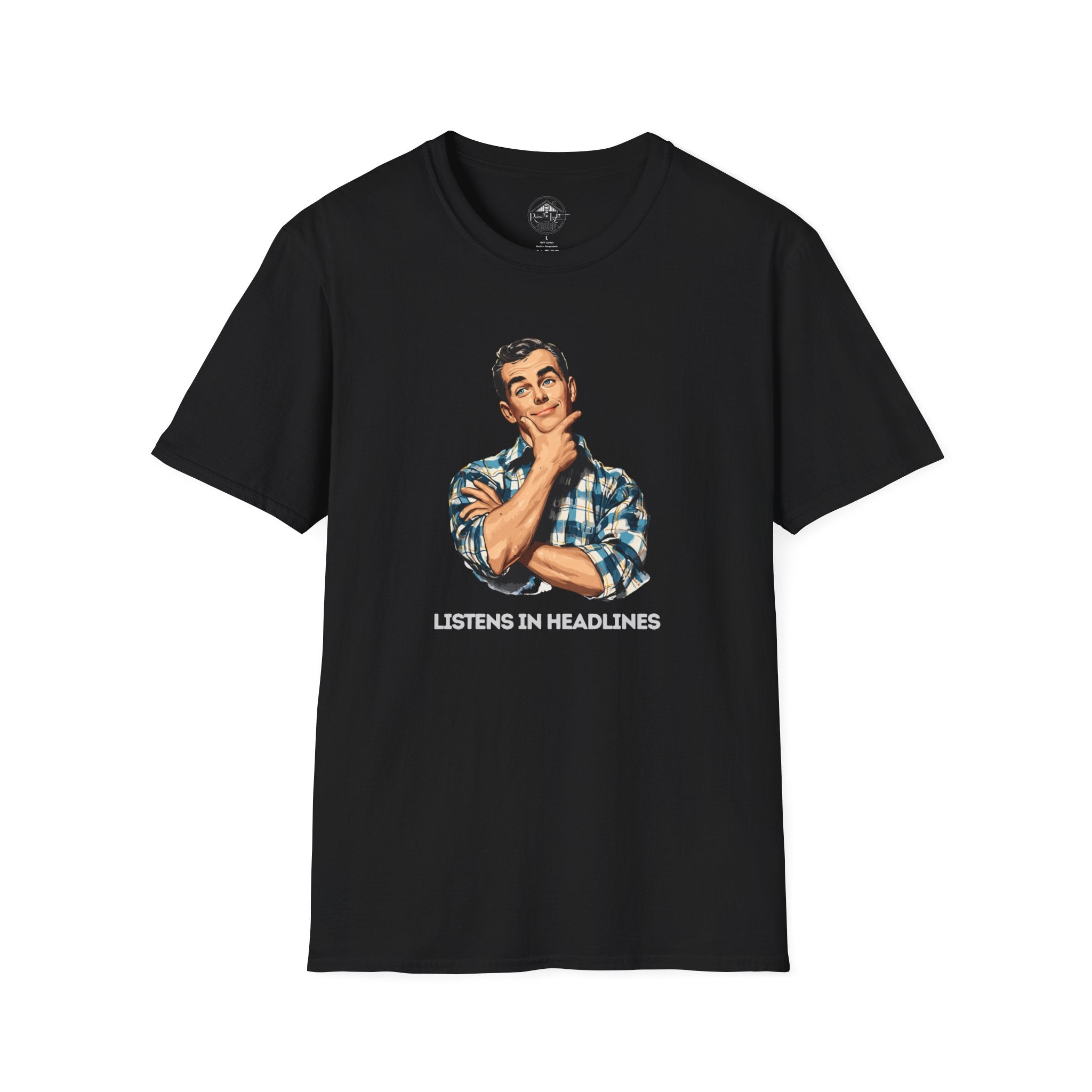 Retro Relationship — 'Listens in Headlines' Men's Graphic Tee