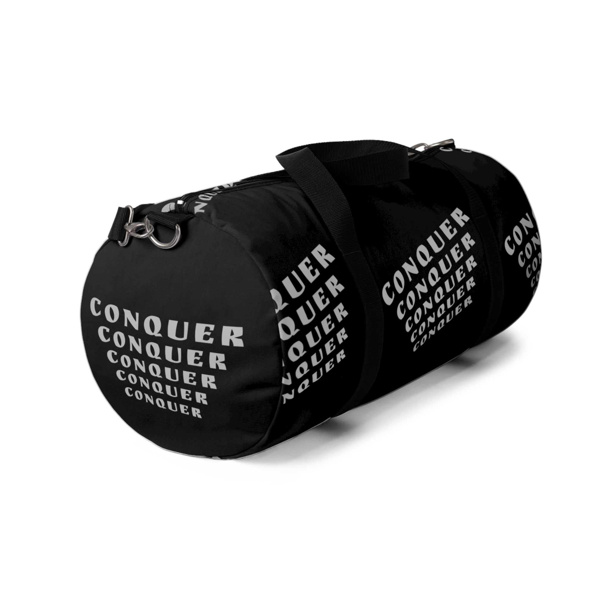CONQUER — Overcome The Obstacles | Rebel Light House On Demand Graphic Duffle Bag