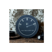 Decorative round slate coaster with fuel gauge design and text 'A Full Tank = A Happy Soul'.