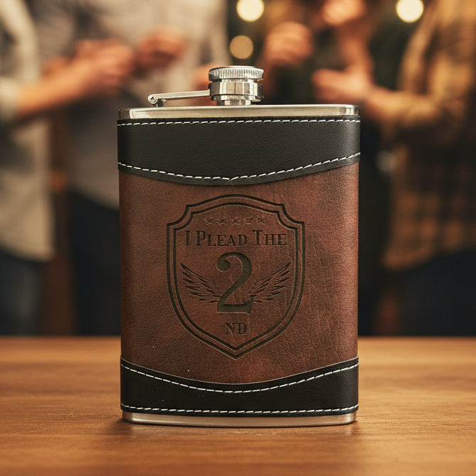 I PLEAD THE 2ND FLASK AND SHOT GLASS GIFT SET