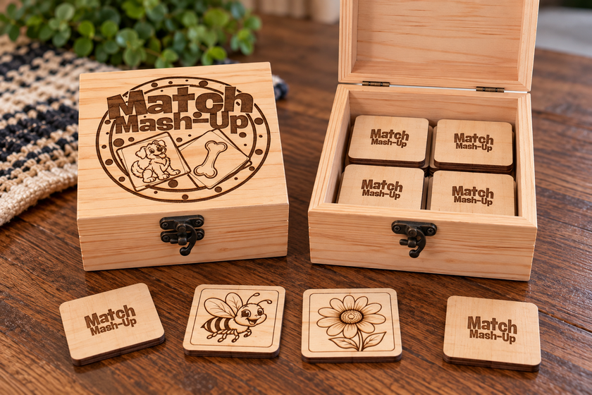 MATCH MASH-UP — Wooden Match Game