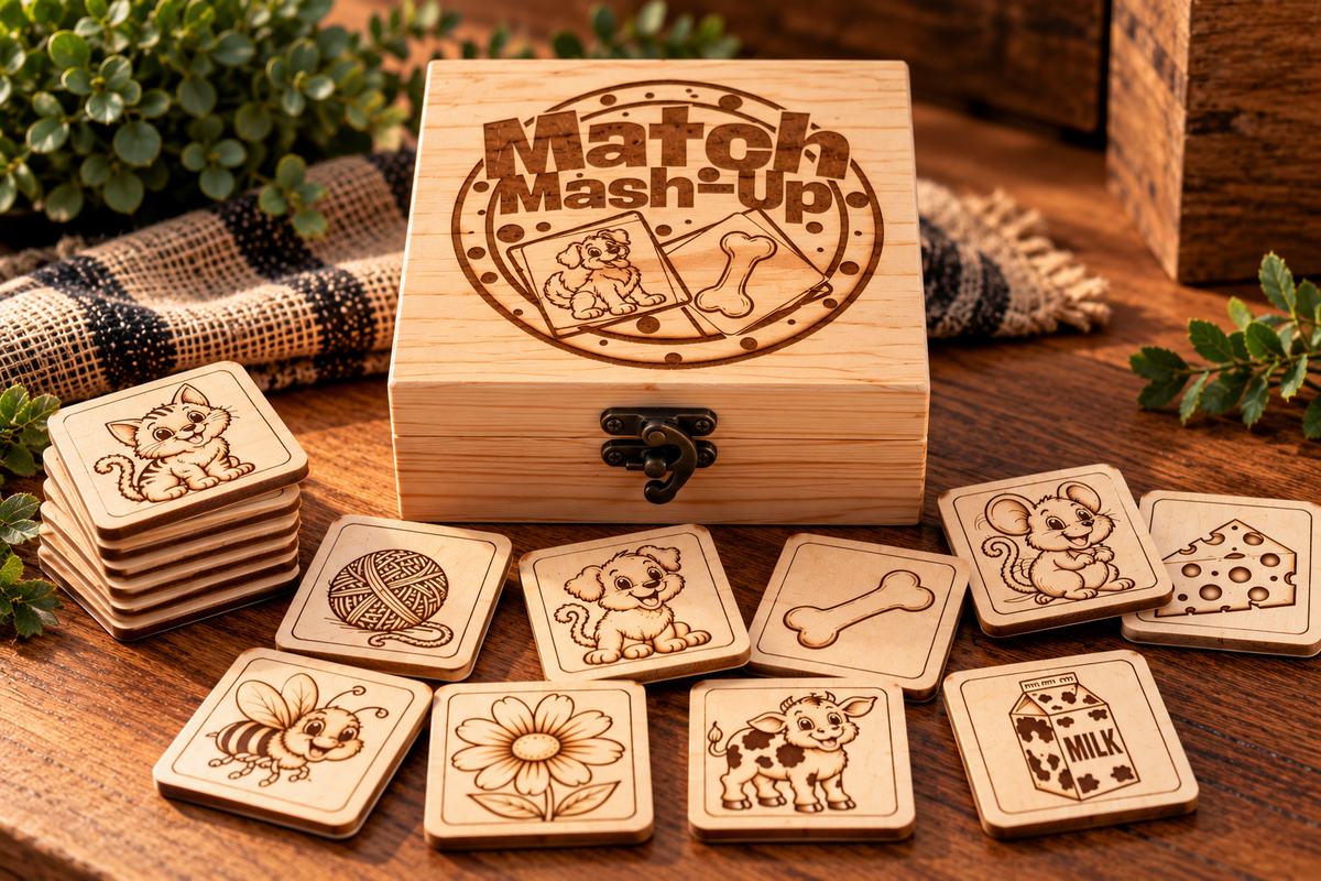 MATCH MASH-UP — Wooden Match Game