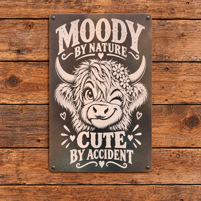 MOODY BY NATURE — Metal Sign