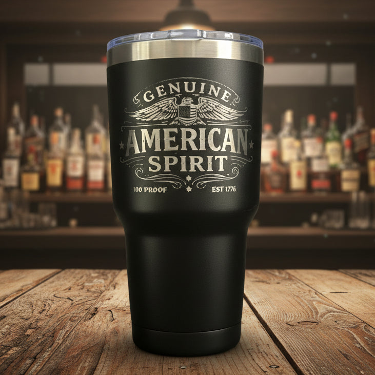 GENUINE AMERICAN SPIRIT 100 PROOF 30oz TUMBLER GIFT SET
