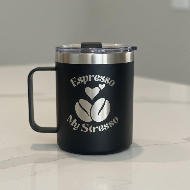 Espresso My Stresso 12oz Traveler Mug