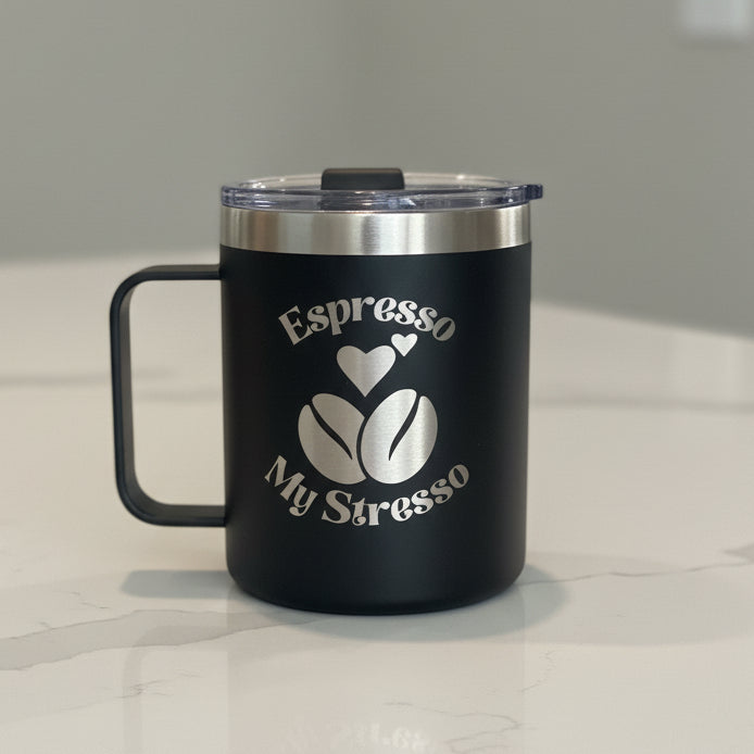Espresso My Stresso 12oz Traveler Mug