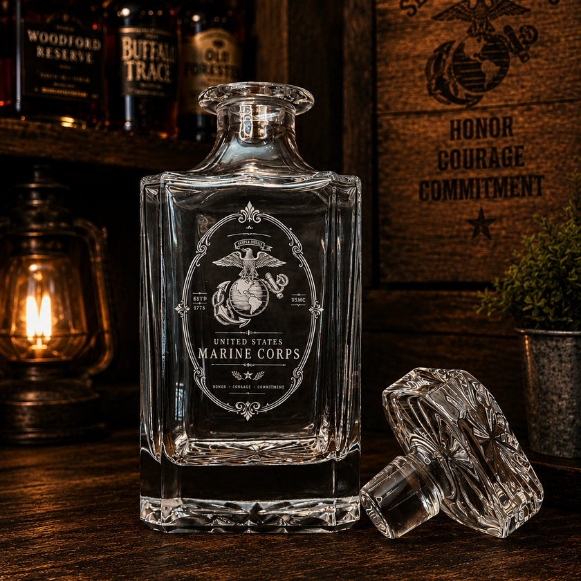 THE MARINE CORPS LEGACY DECANTER