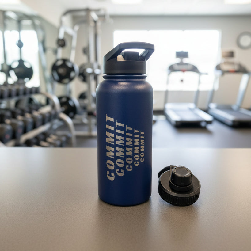 COMMIT- Keep Steady on a Course ENGRAVED WATER BOTTLE