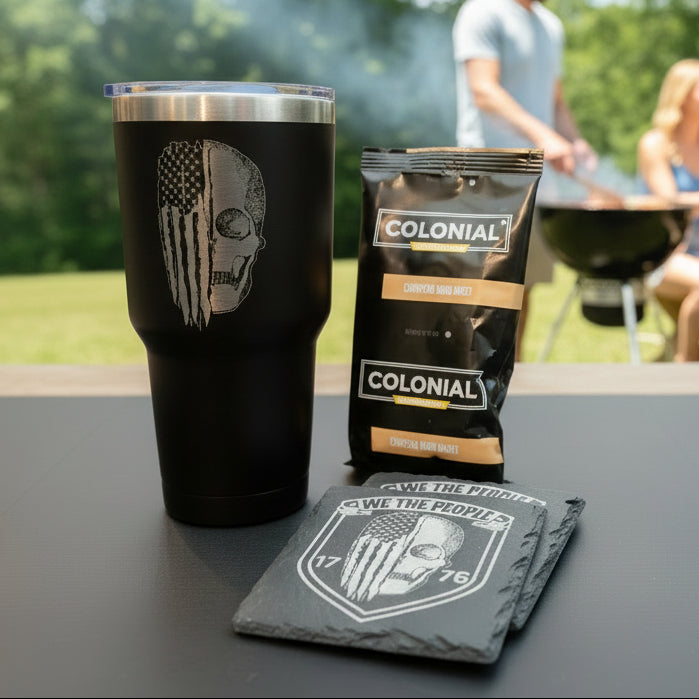 WE THE PEOPLE SKULL 30oz TUMBLER GIFT SET