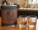 WE THE PEOPLE-SKULL FLASK AND SHOT GLASS GIFT SET