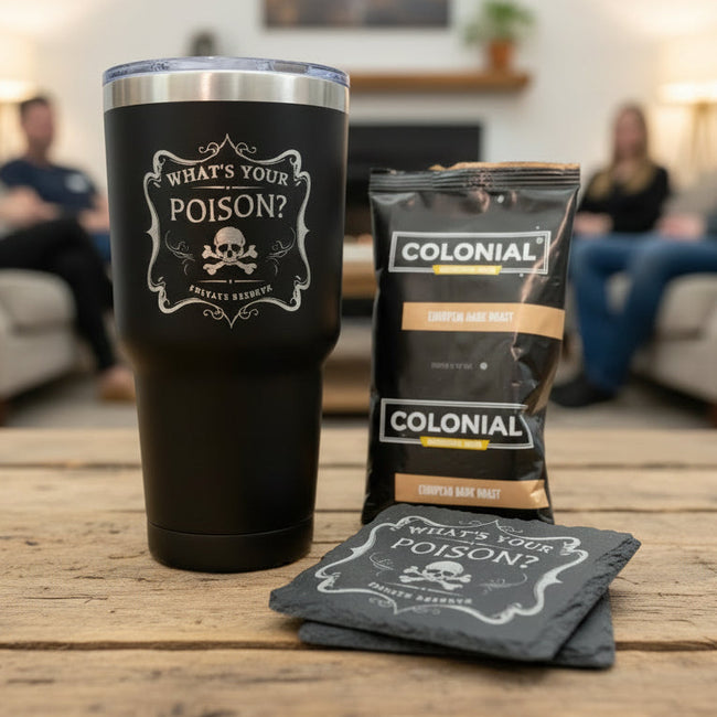 WHATS YOUR POISON 30oz TUMBLER GIFT SET