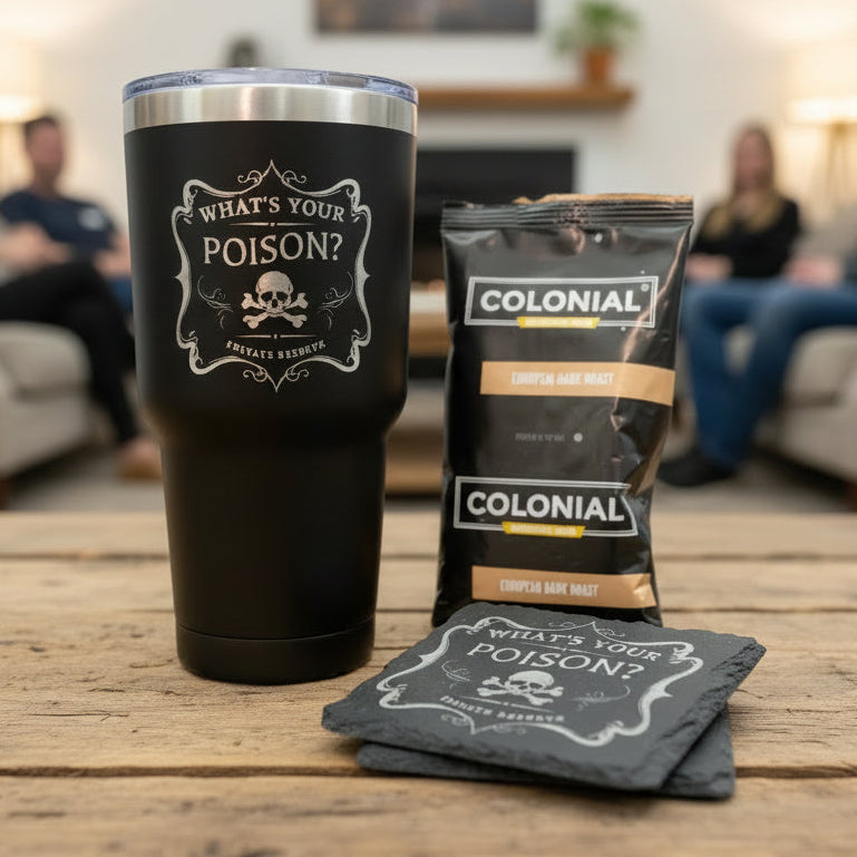 WHATS YOUR POISON 30oz TUMBLER GIFT SET